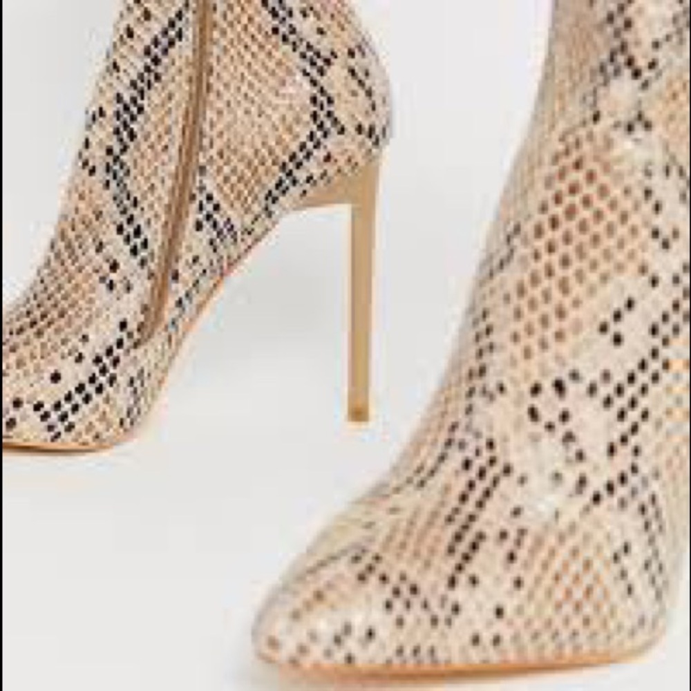 Simmi London Tiana Snake Effect Stiletto Boots